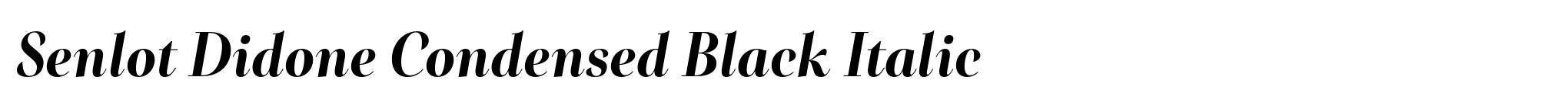 Senlot Didone Condensed Black Italic image